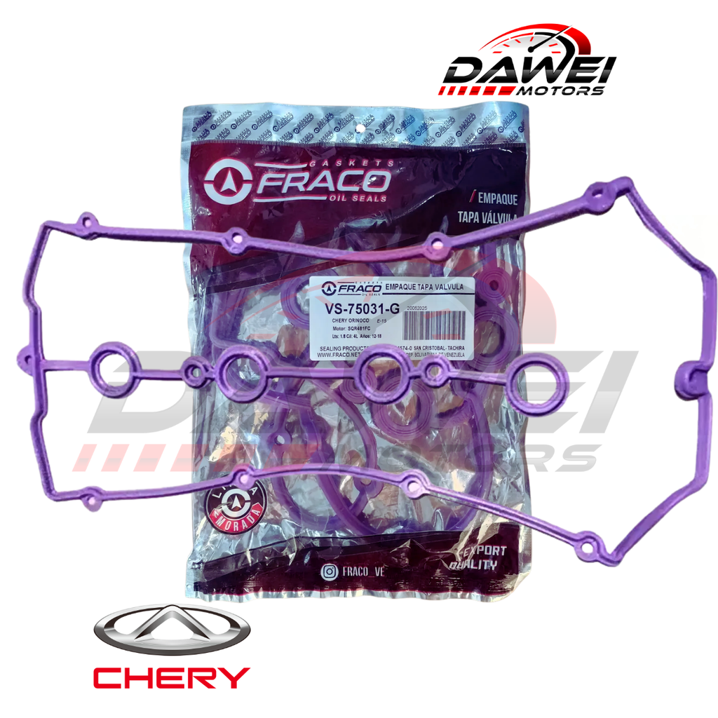 Empacadura De Tapa Valvulas Fraco Chery Orinoco